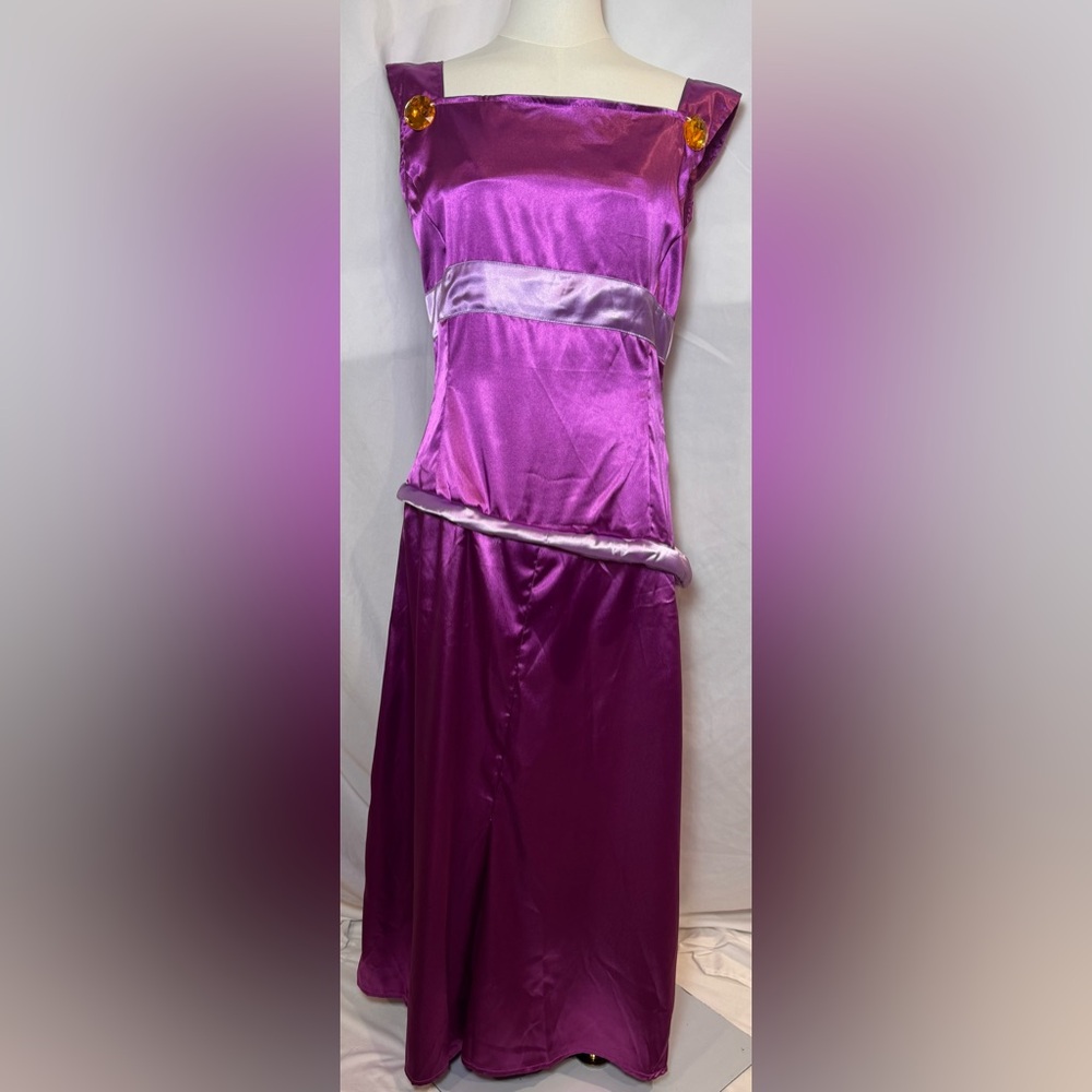 Homemade Disney Hercules Megra purple satin cosplay Halloween dress size Large